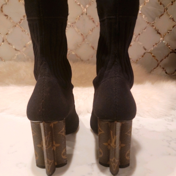Louis Vuitton Silhouette monogrammed sock boot - Picture 3 of 10